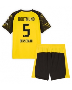 Billige Fotballdrakt Borussia Dortmund Ramy Bensebaini #5 Replika Hjemmedraktsett Barn 2025-26 Kortermet (med bukser)